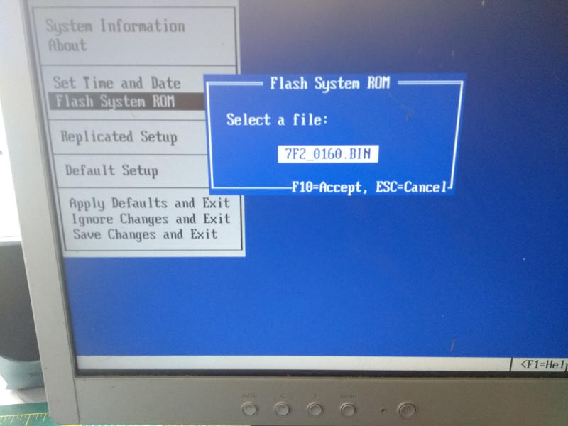 DC5800 Selecting the Flash File